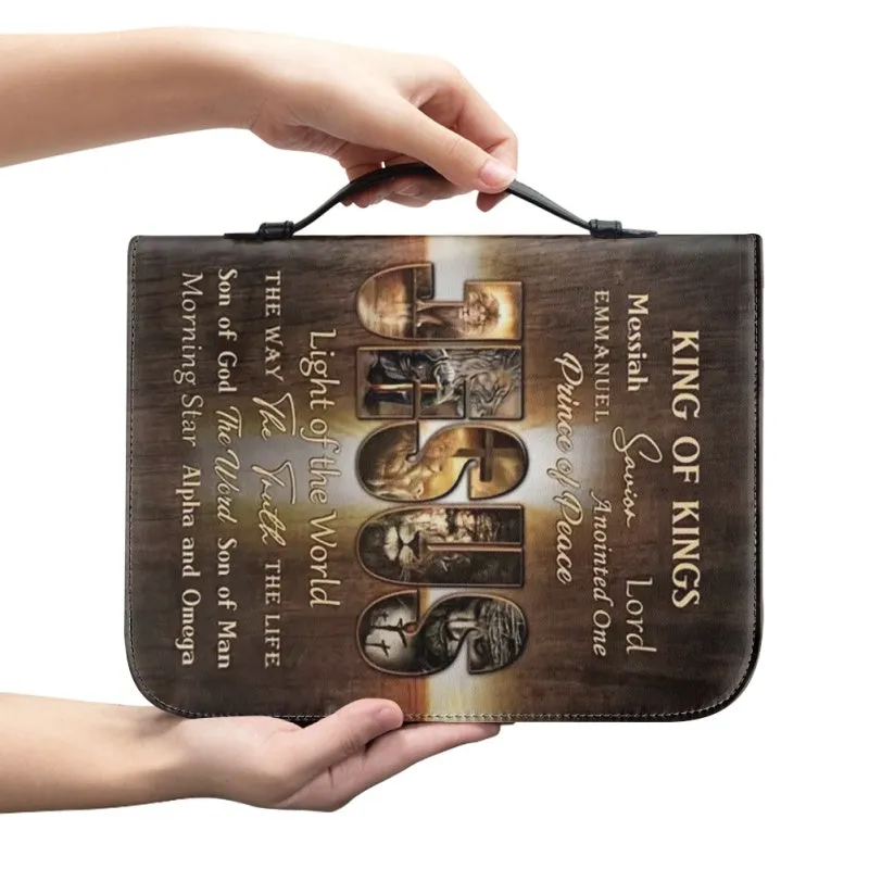 Christianartbag Bible Cover, King Of Kings Bible Cover, Personalized Bible Cover, Christ Lion Jesus Bible Cover, Christian Gifts, CAB05101123.