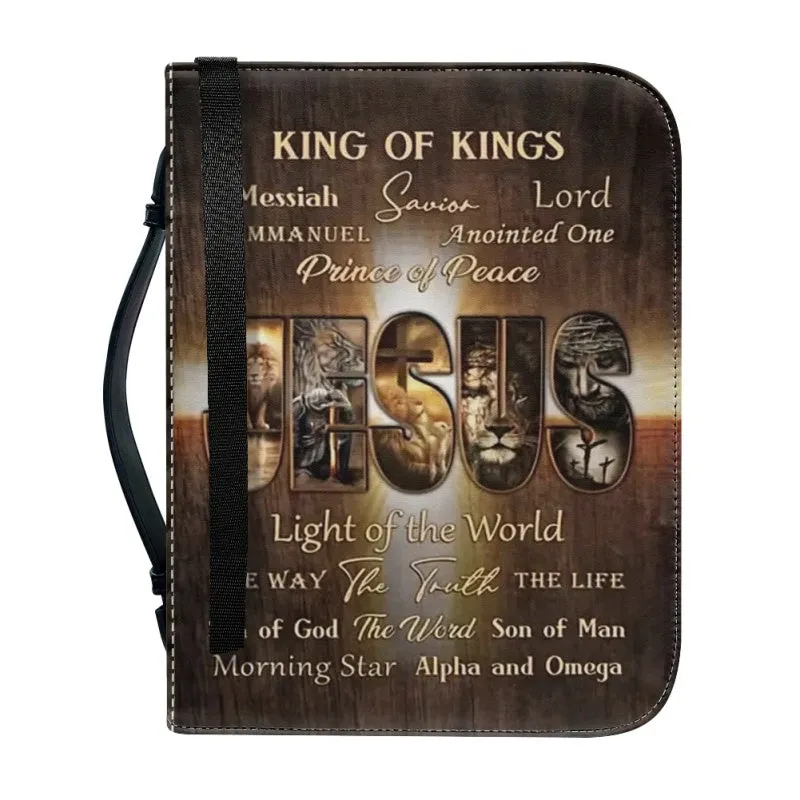 Christianartbag Bible Cover, King Of Kings Bible Cover, Personalized Bible Cover, Christ Lion Jesus Bible Cover, Christian Gifts, CAB05101123.