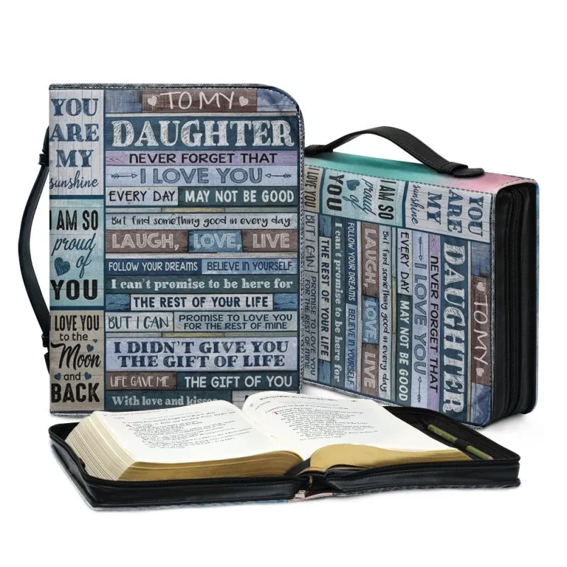 Christianartbag Bible Cover, To My Daughter From Mom Bible Cover, Personalized Bible Cover, Art Design Bible Cover, Christian Gifts, CAB07071223.