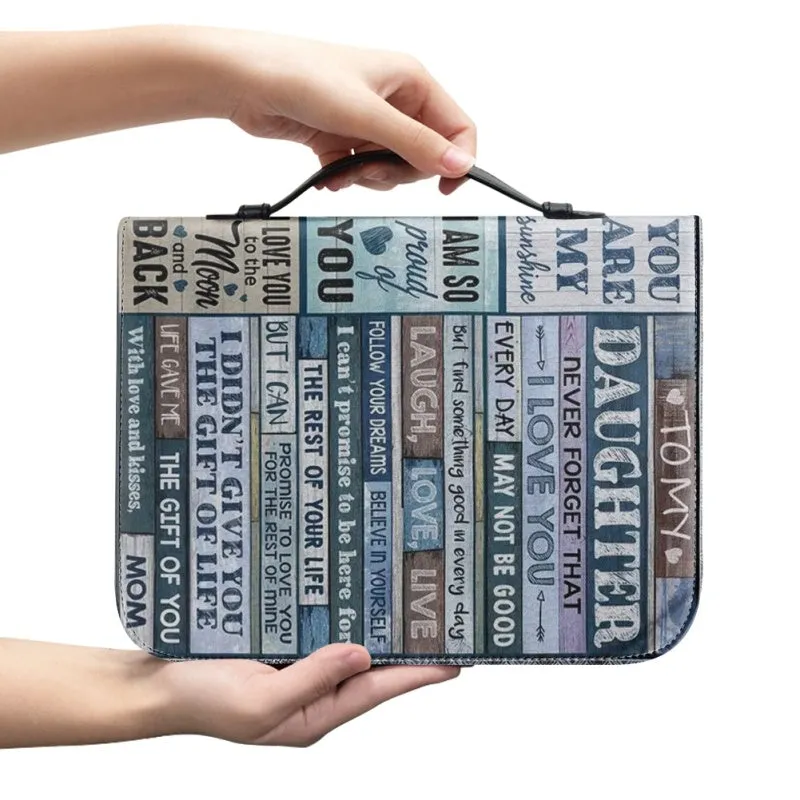 Christianartbag Bible Cover, To My Daughter From Mom Bible Cover, Personalized Bible Cover, Art Design Bible Cover, Christian Gifts, CAB07071223.