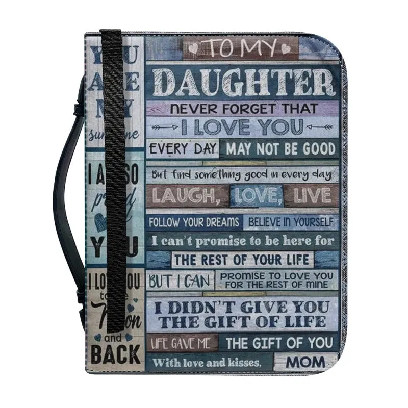 Christianartbag Bible Cover, To My Daughter From Mom Bible Cover, Personalized Bible Cover, Art Design Bible Cover, Christian Gifts, CAB07071223.
