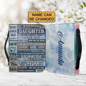 Christianartbag Bible Cover, To My Daughter From Mom Bible Cover, Personalized Bible Cover, Art Design Bible Cover, Christian Gifts, CAB07071223.