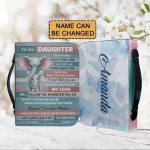Christianartbag Bible Cover, To My Daughter From Mom Bible Cover, Personalized Bible Cover, Art Design Bible Cover, Christian Gifts, CAB12071223.