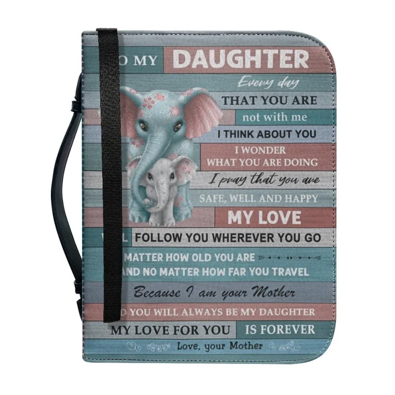 Christianartbag Bible Cover, To My Daughter From Mom Bible Cover, Personalized Bible Cover, Art Design Bible Cover, Christian Gifts, CAB12071223.