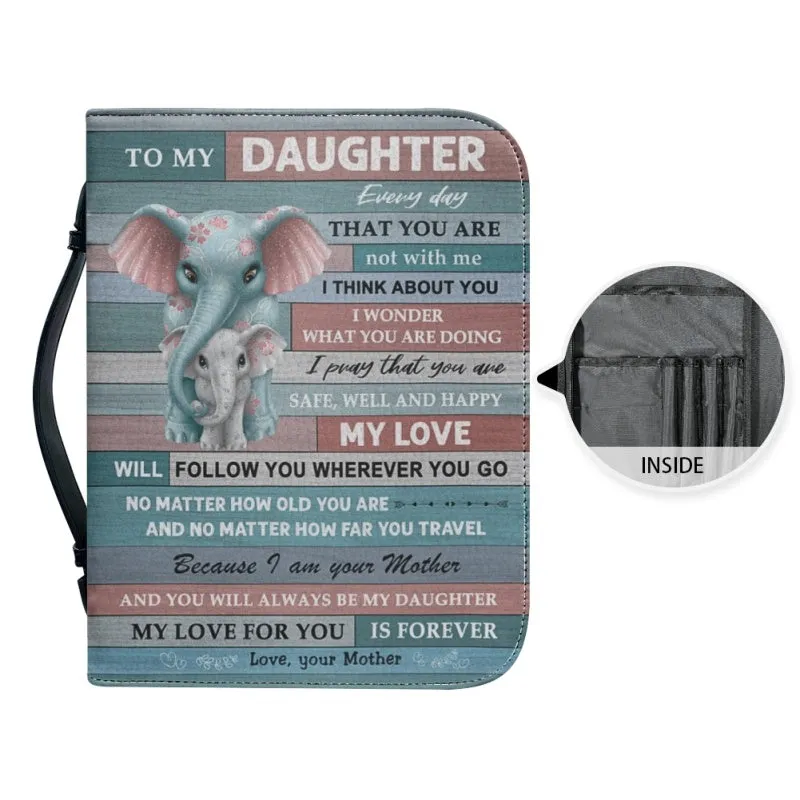 Christianartbag Bible Cover, To My Daughter From Mom Bible Cover, Personalized Bible Cover, Art Design Bible Cover, Christian Gifts, CAB12071223.