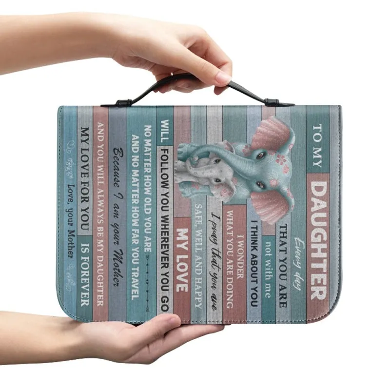 Christianartbag Bible Cover, To My Daughter From Mom Bible Cover, Personalized Bible Cover, Art Design Bible Cover, Christian Gifts, CAB12071223.