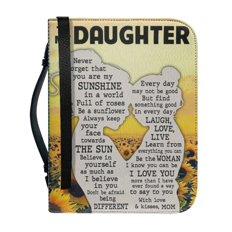 Christianartbag Bible Cover, To My Daughter From Mom Bible Cover, Personalized Bible Cover, Art Design Bible Cover, Christian Gifts, CAB22071223.
