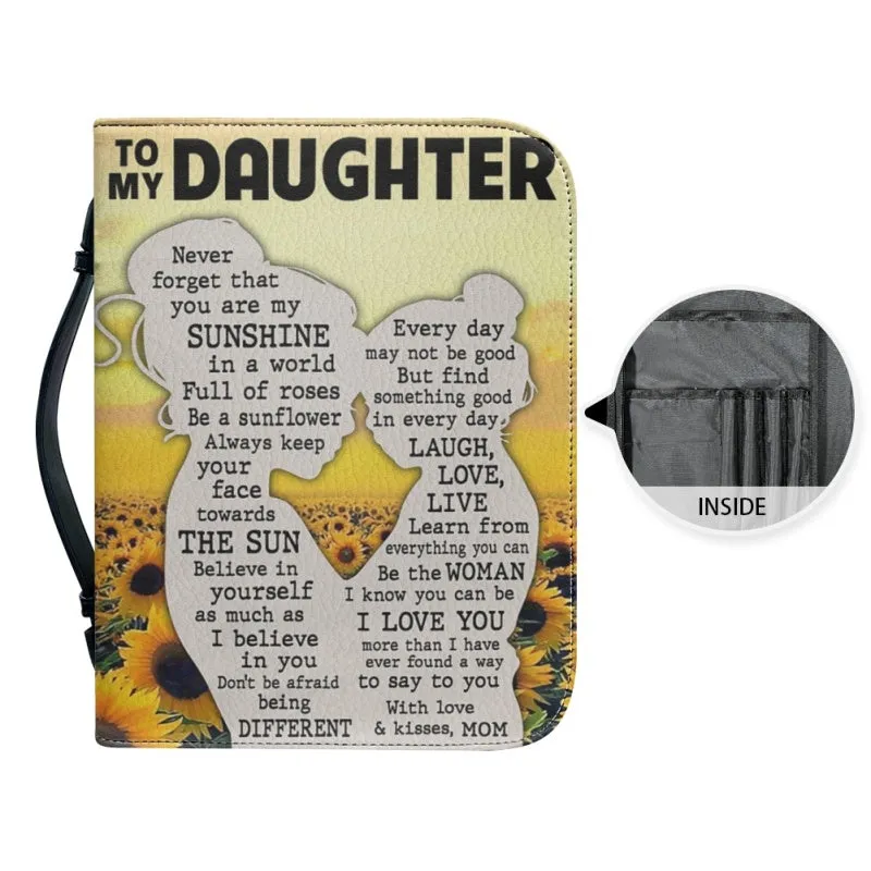 Christianartbag Bible Cover, To My Daughter From Mom Bible Cover, Personalized Bible Cover, Art Design Bible Cover, Christian Gifts, CAB22071223.
