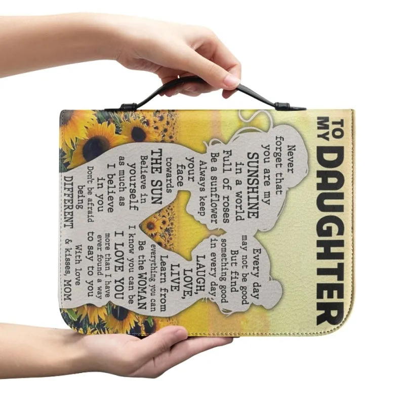 Christianartbag Bible Cover, To My Daughter From Mom Bible Cover, Personalized Bible Cover, Art Design Bible Cover, Christian Gifts, CAB22071223.