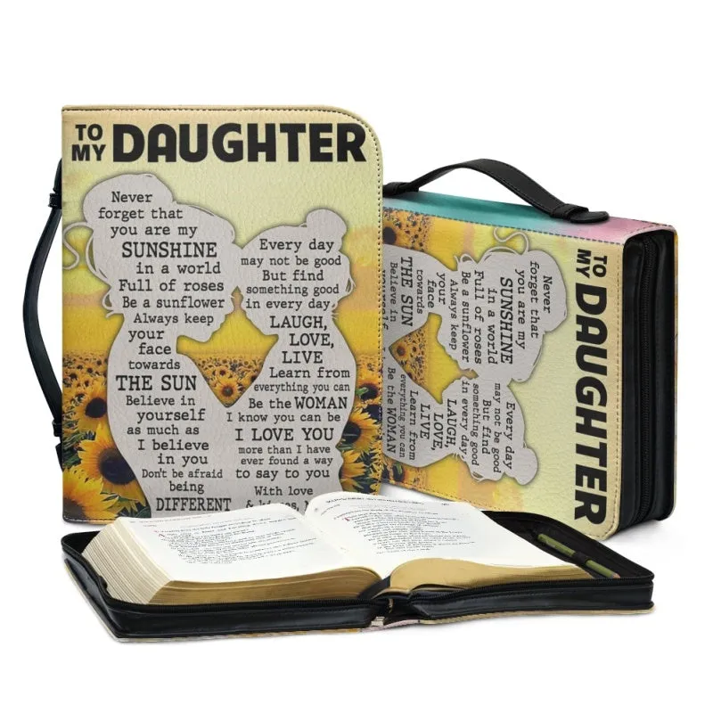 Christianartbag Bible Cover, To My Daughter From Mom Bible Cover, Personalized Bible Cover, Art Design Bible Cover, Christian Gifts, CAB22071223.
