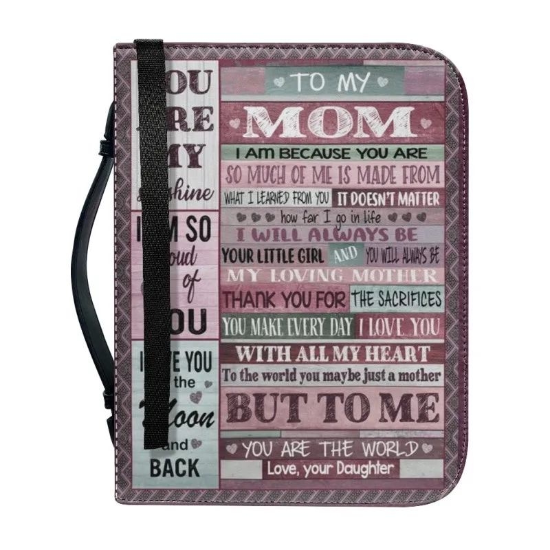 Christianartbag Bible Cover, To My Mom I Love You Bible Cover, Personalized Bible Cover, Mom Bible Cover, Mother Days Gifts, CAB08201223.
