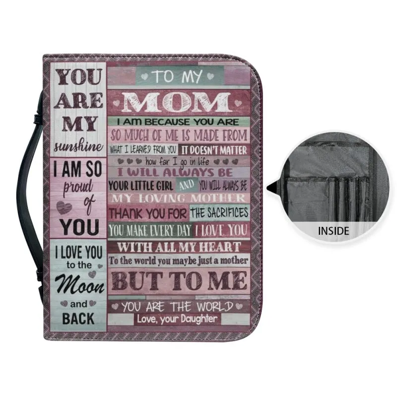 Christianartbag Bible Cover, To My Mom I Love You Bible Cover, Personalized Bible Cover, Mom Bible Cover, Mother Days Gifts, CAB08201223.