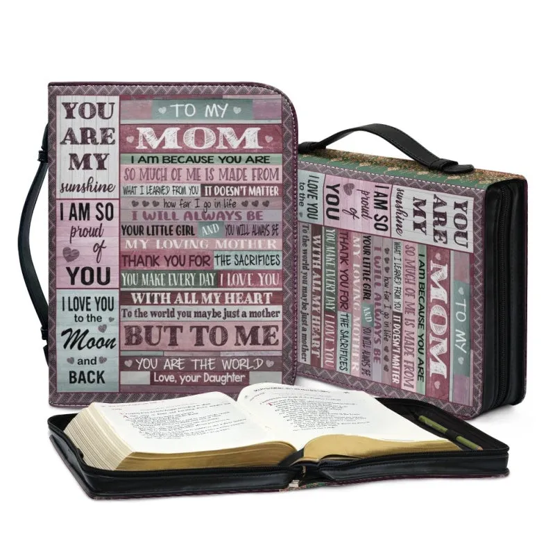 Christianartbag Bible Cover, To My Mom I Love You Bible Cover, Personalized Bible Cover, Mom Bible Cover, Mother Days Gifts, CAB08201223.