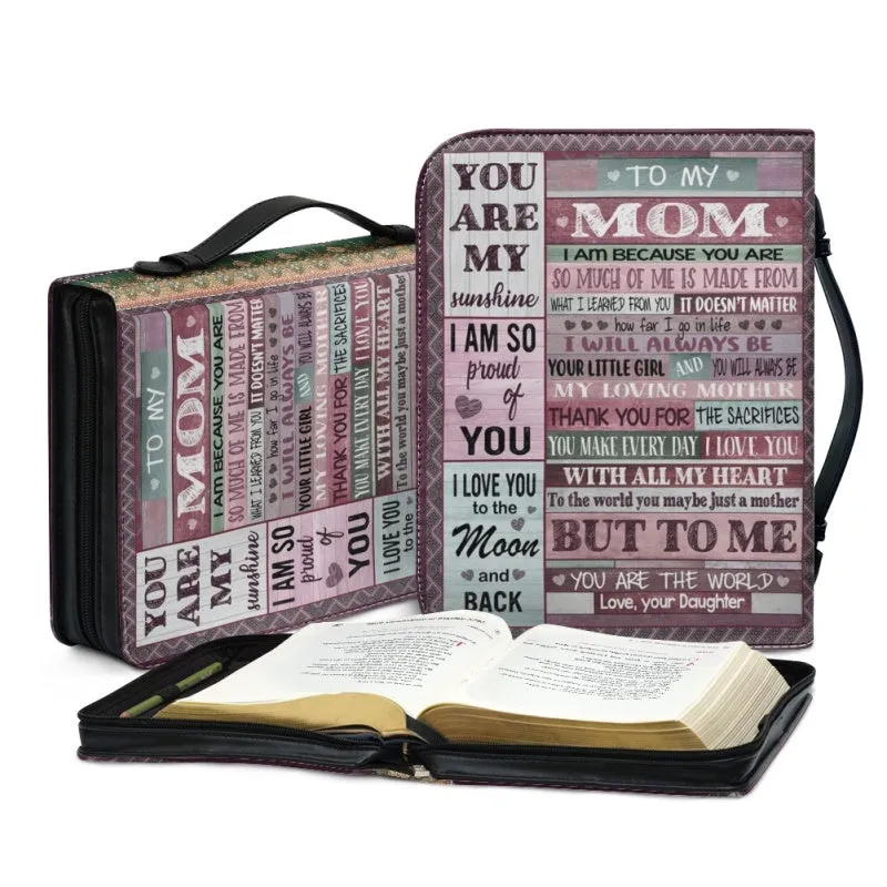 Christianartbag Bible Cover, To My Mom I Love You Bible Cover, Personalized Bible Cover, Mom Bible Cover, Mother Days Gifts, CAB08201223.