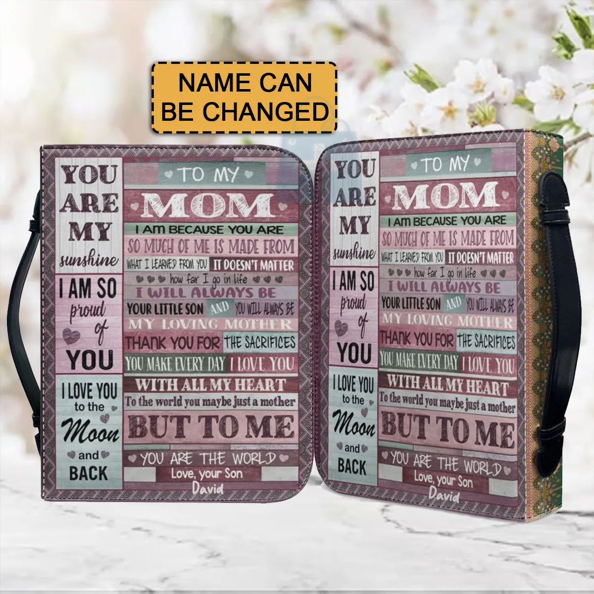 Christianartbag Bible Cover, To My Mom I Love You Bible Cover, Personalized Bible Cover, Mom Bible Cover, Mother Days Gifts, CAB08201223.