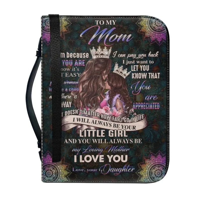 Christianartbag Bible Cover, To My Mom I Love You Mandala Bible Cover, Personalized Bible Cover, Mom Bible Cover, Mother Days Gifts, CAB06201223.