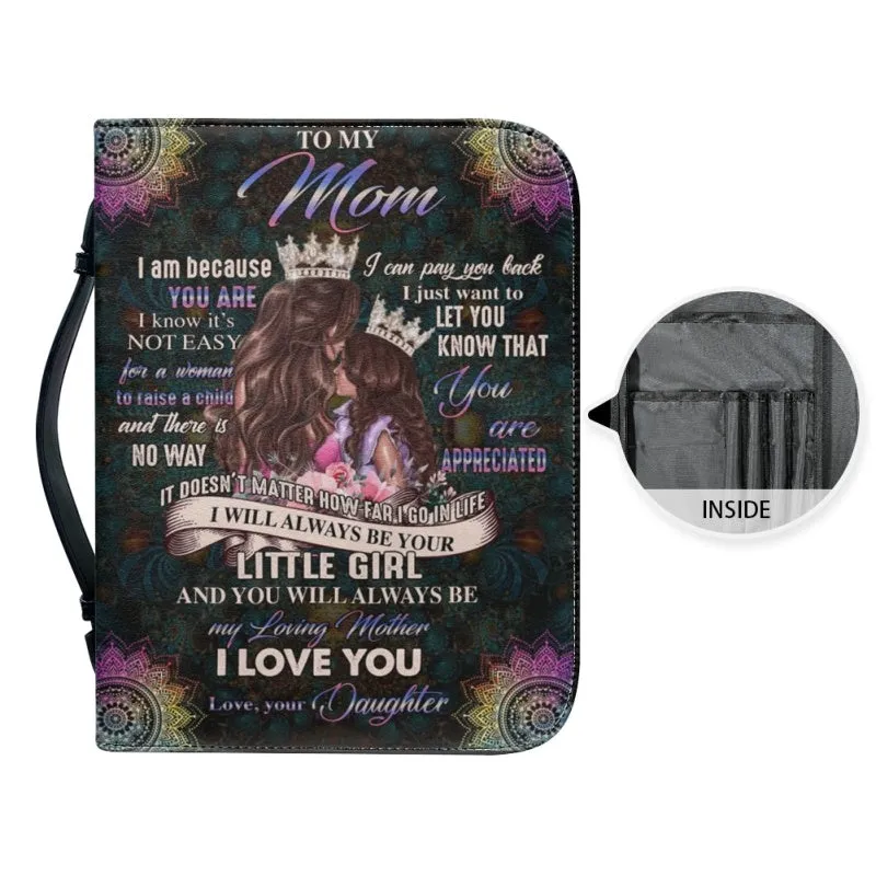 Christianartbag Bible Cover, To My Mom I Love You Mandala Bible Cover, Personalized Bible Cover, Mom Bible Cover, Mother Days Gifts, CAB06201223.