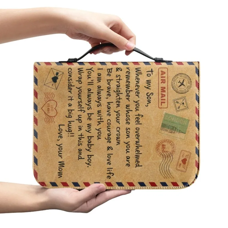 Christianartbag Bible Cover, To My Son From Mom Bible Cover, Personalized Bible Cover, Art Design Bible Cover, Christian Gifts, CAB27071223.