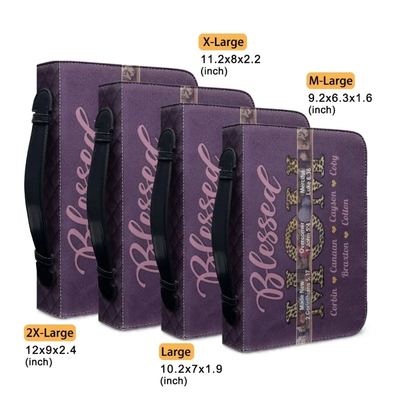 CHRISTIANARTBAG Bible Cover - Uncover the sacred meaning of your name - Blessed MOM - Blessed NANA - Personalized Bible Cover, CABBBCV01150924.