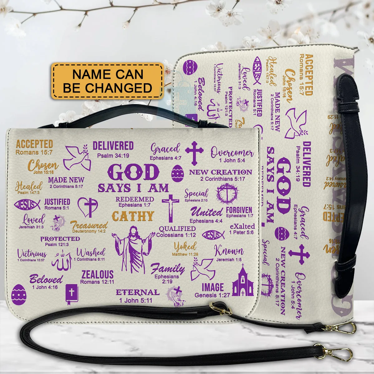 CHRISTIANARTBAG Bible Cover - Uncover the sacred meaning of your name - Personalized Bible Cover, CABBBCV0129924.