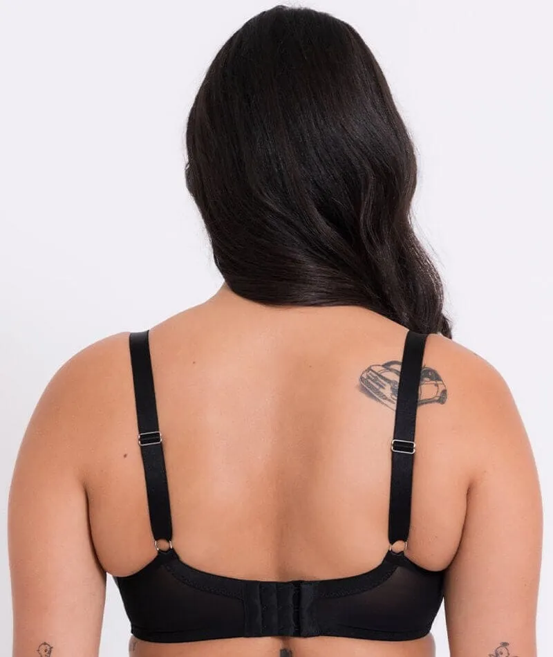Curvy Kate Stand Out Scooped Plunge Bra - Black Sparkle