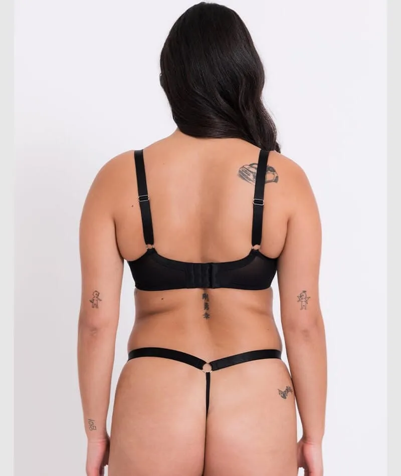 Curvy Kate Stand Out Scooped Plunge Bra - Black Sparkle