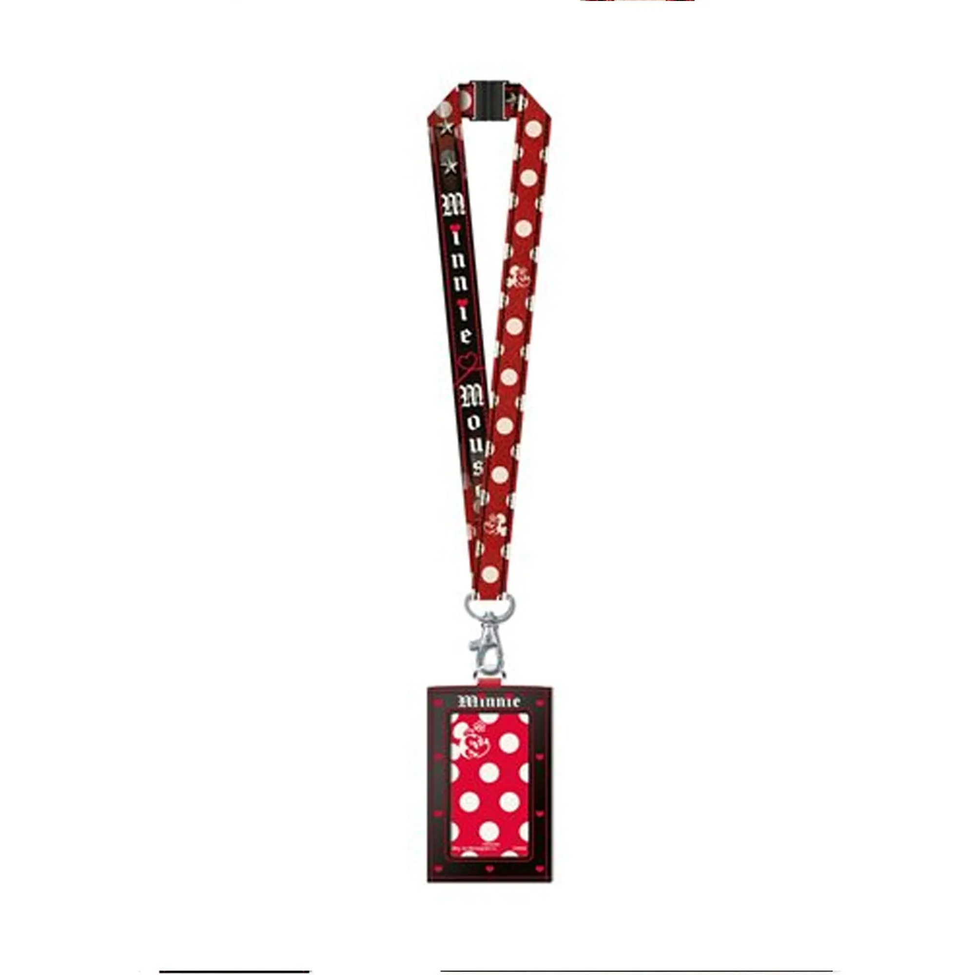 Disney Minnie Mouse Polka Dot Deluxe Lanyard with Card Holder