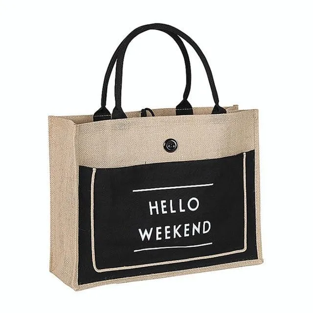 Eco-Friendly Casual Women's Linen Totes