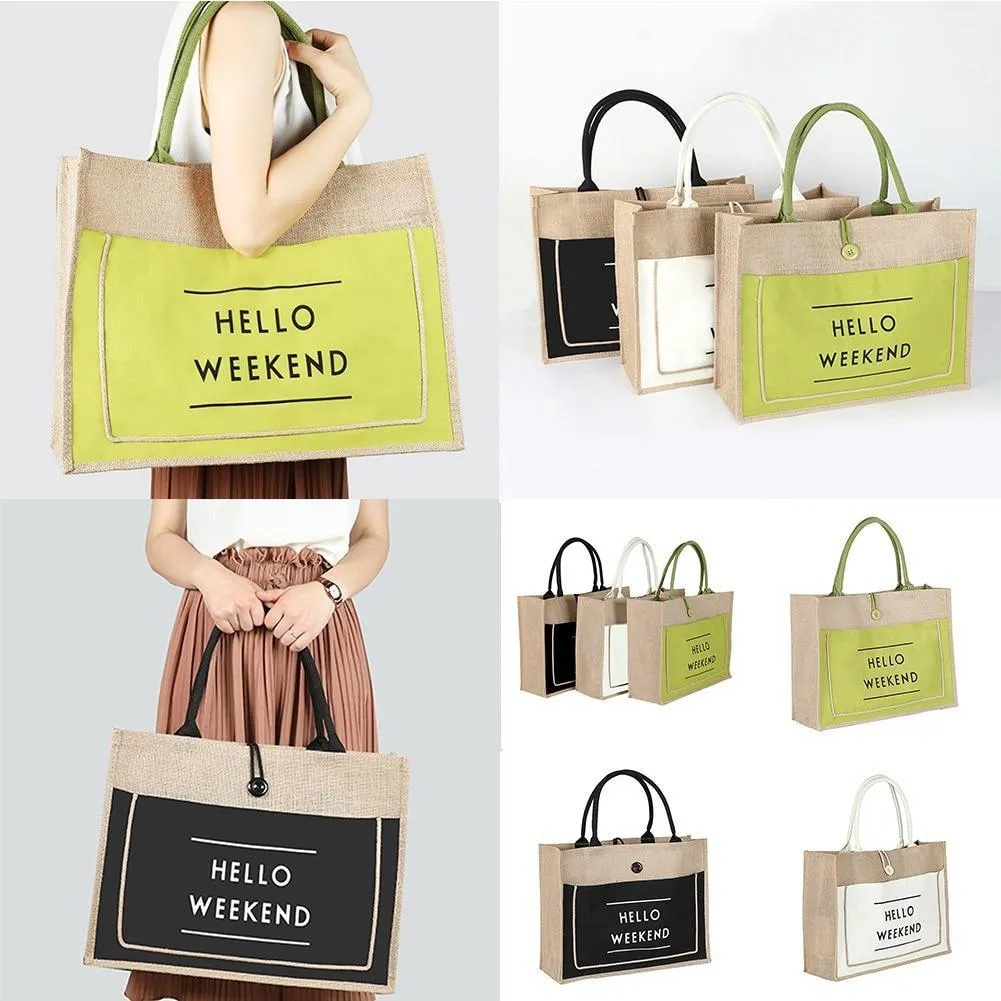 Eco-Friendly Casual Women's Linen Totes