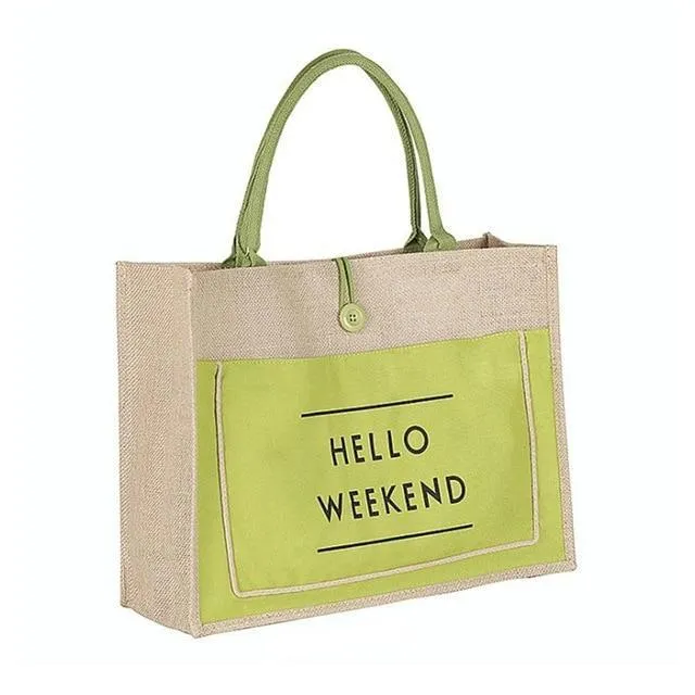 Eco-Friendly Casual Women's Linen Totes