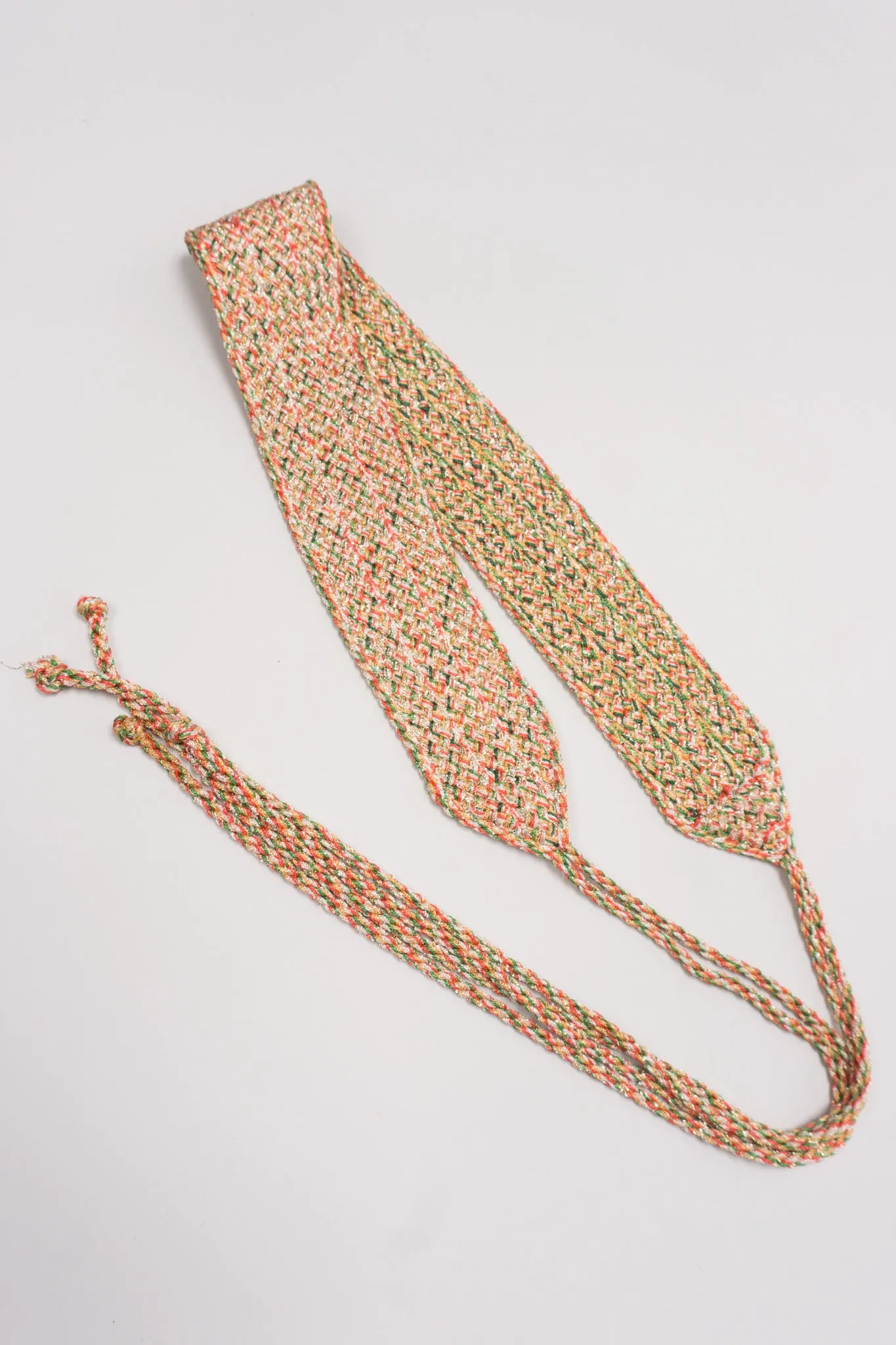 Embellished Lamé Vest & Belt Set