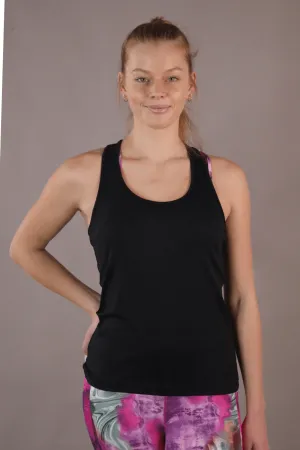 Energy Racerback Singlet - Black