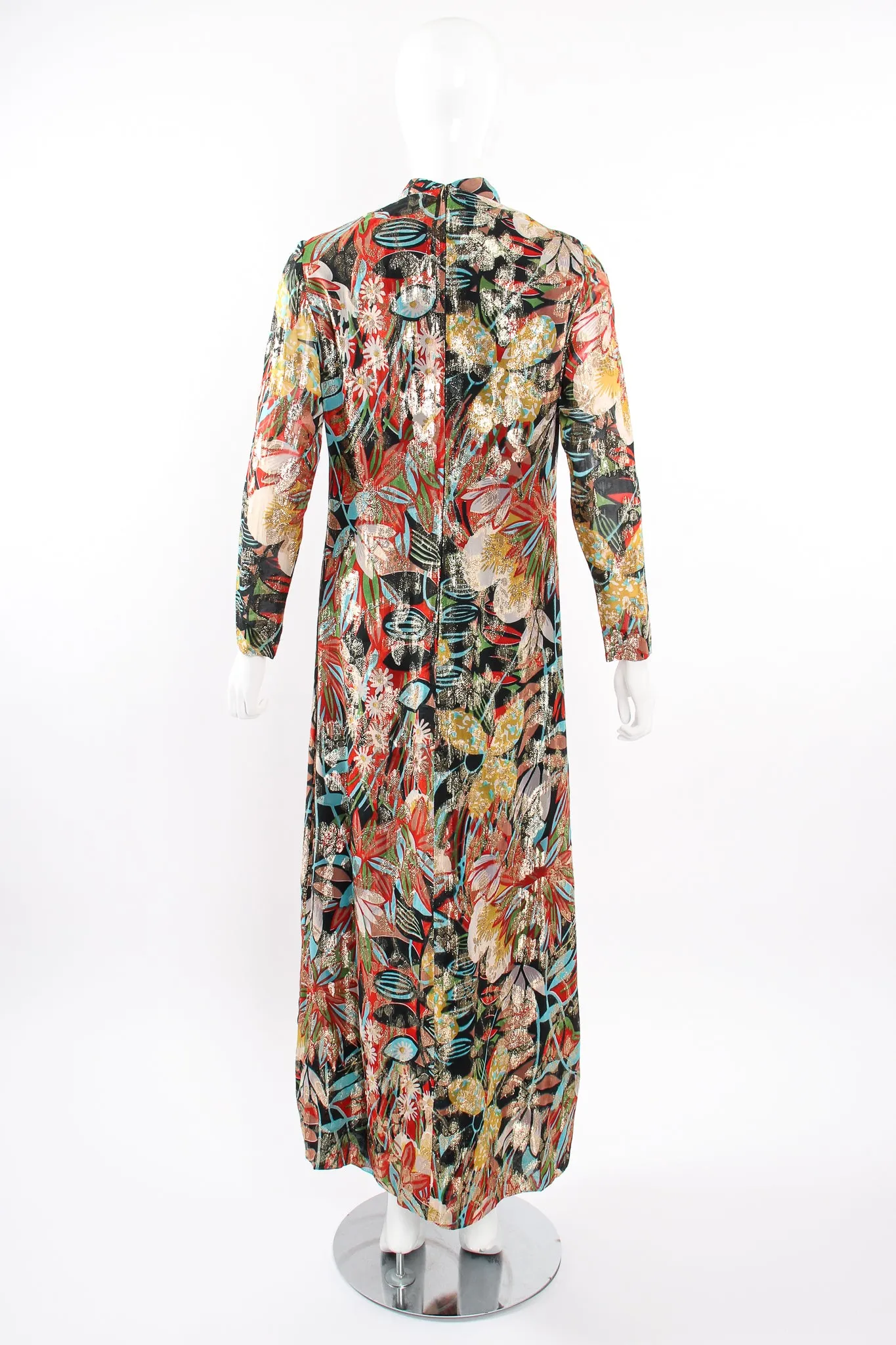 Floral Brocade Shift Gown