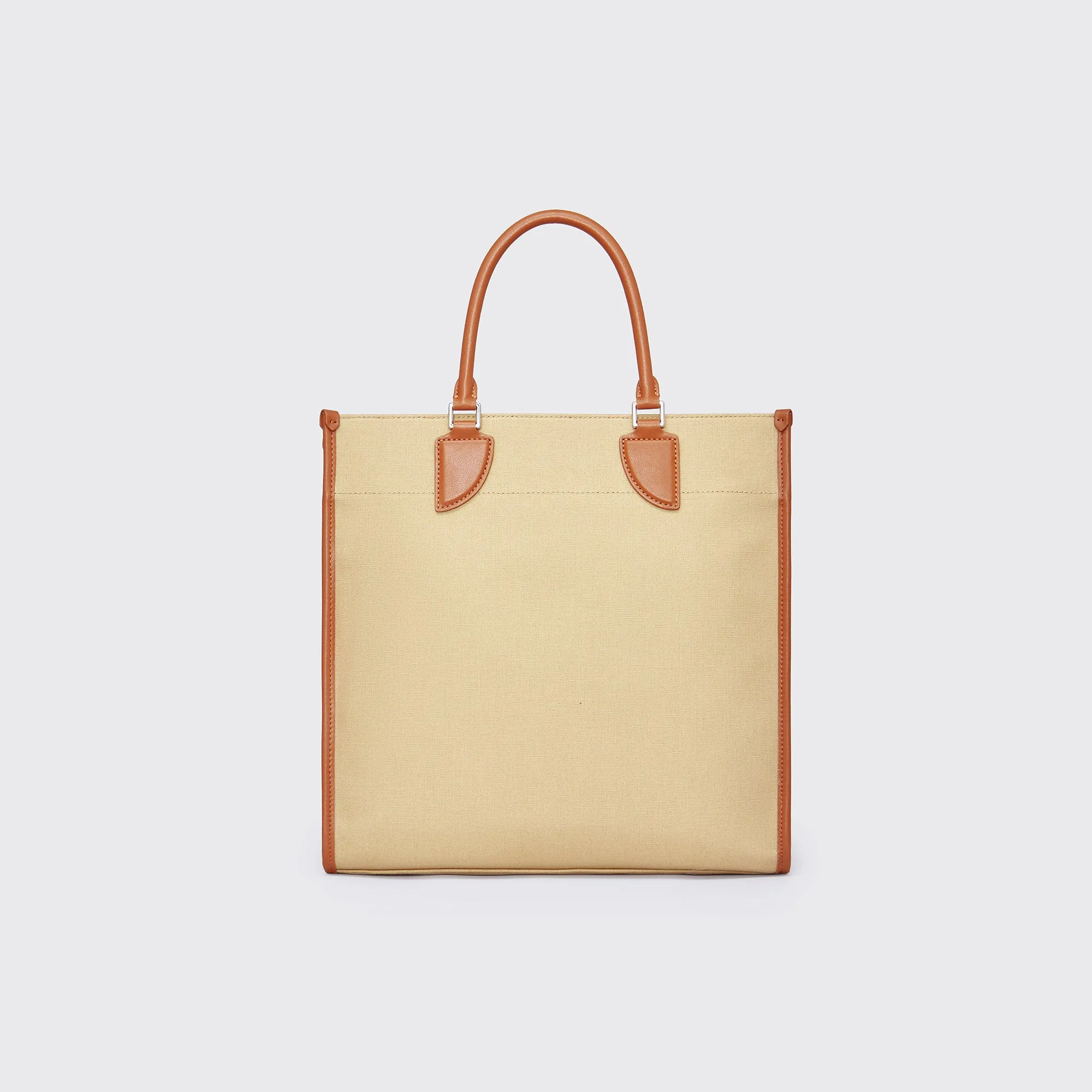 Gabriel Vertical Edition Small Size Canvas Tote- Khaki