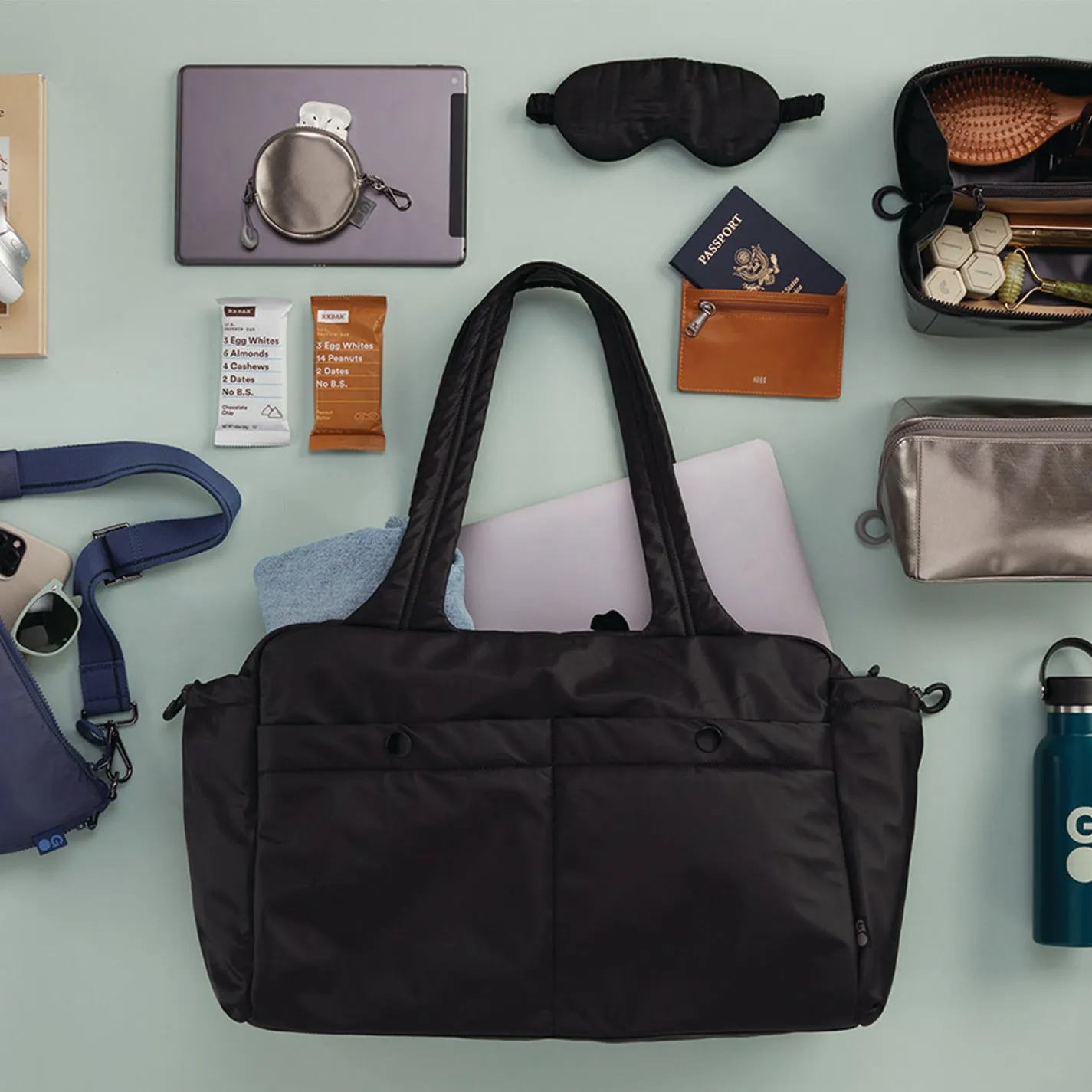 GET AWAY Duffle in CaRefiber recycled nylon - Jet