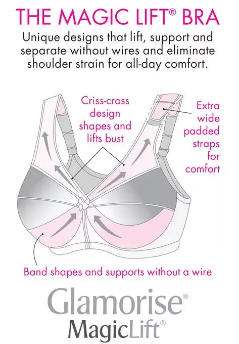 Glamorise Magic Lift Cotton Full Figure Wireless Support Bra 1001, Size 44D, also fits 46C & 48B, Nude! Retails $65 