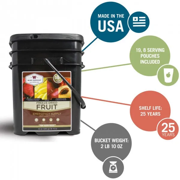 Gluten Free Emergency Freeze Dried Fruit - 156 Servings