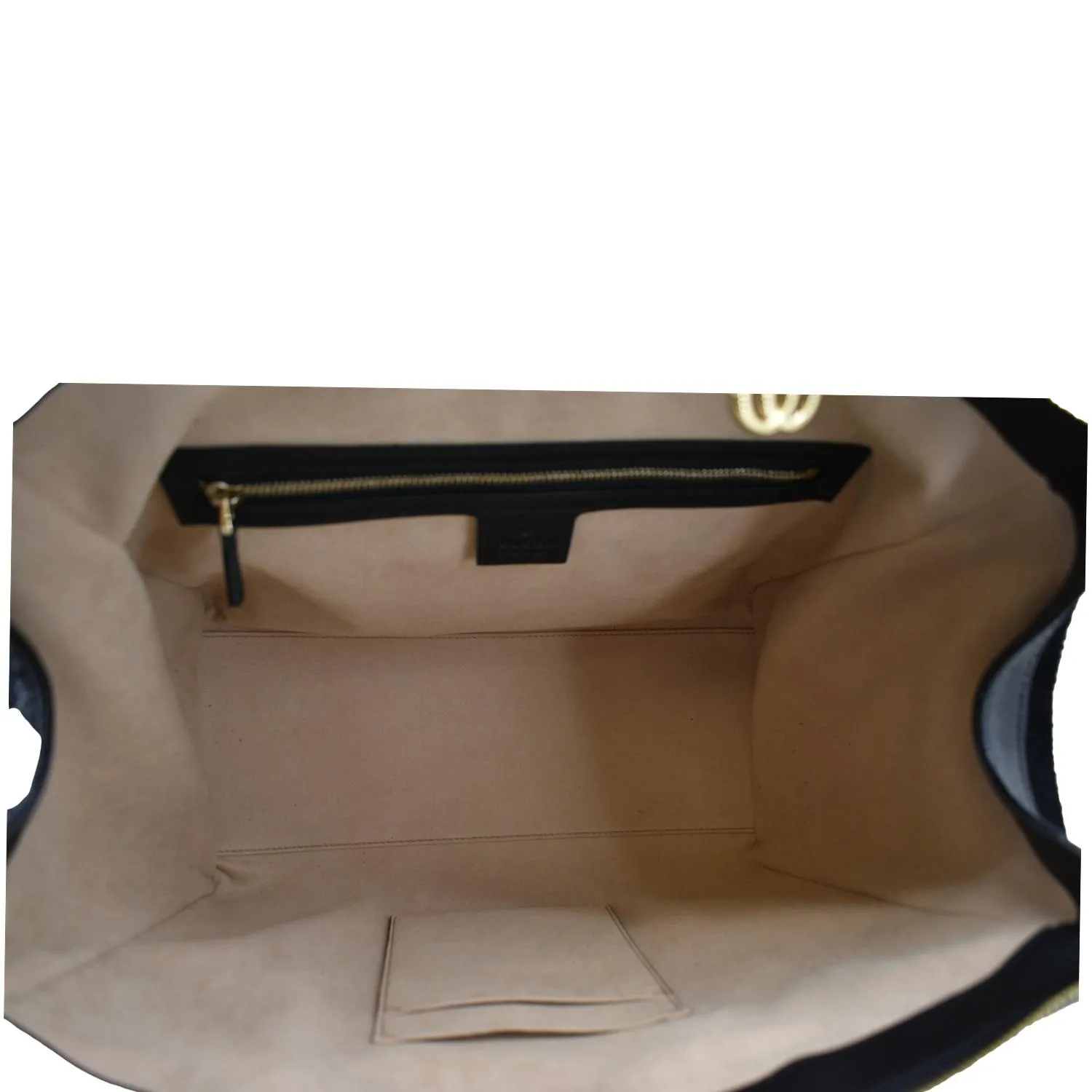 GUCCI Ophidia  Medium Web Suede Tote Bag Black 524537