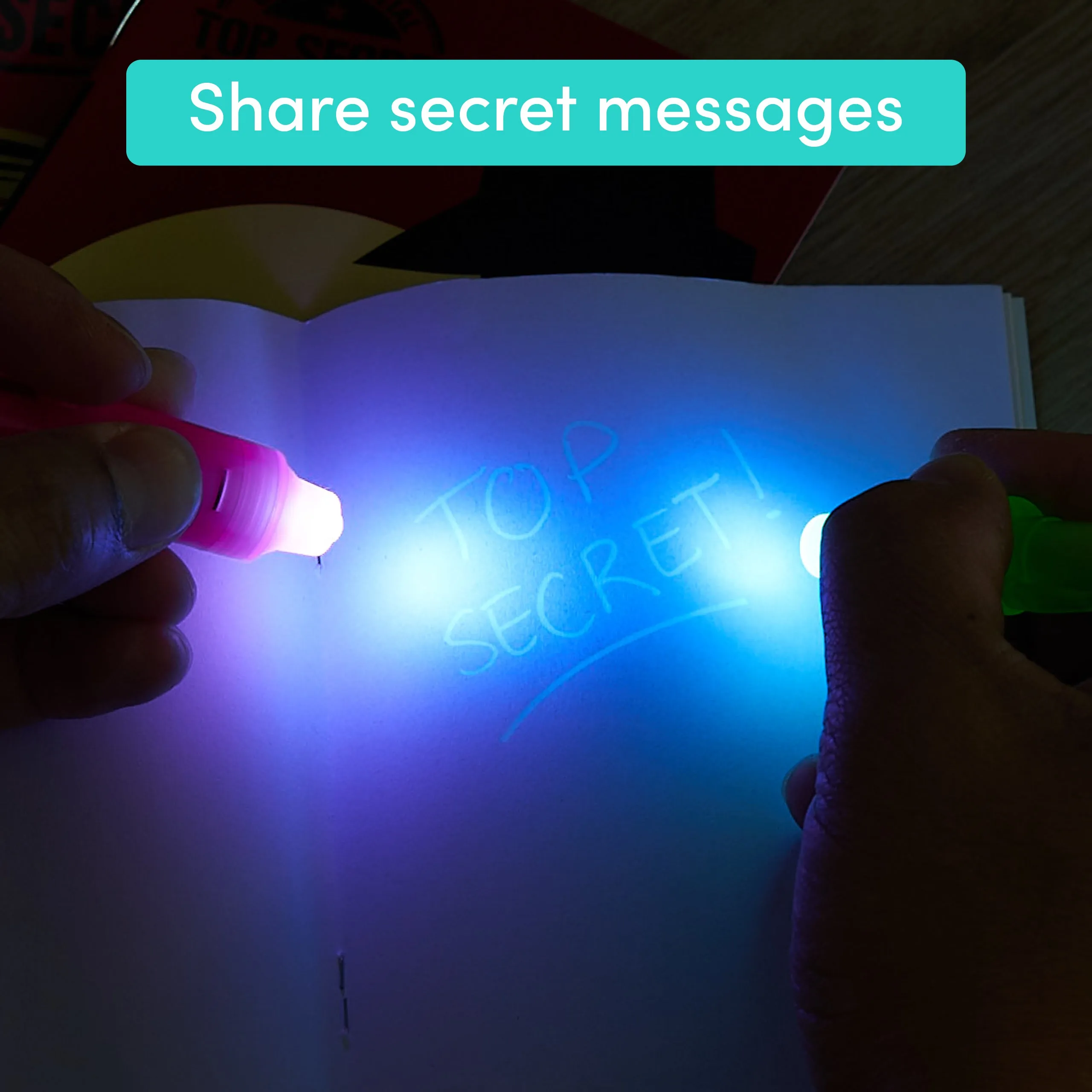 Invisible Ink Note Pads with UV Pen Lamps