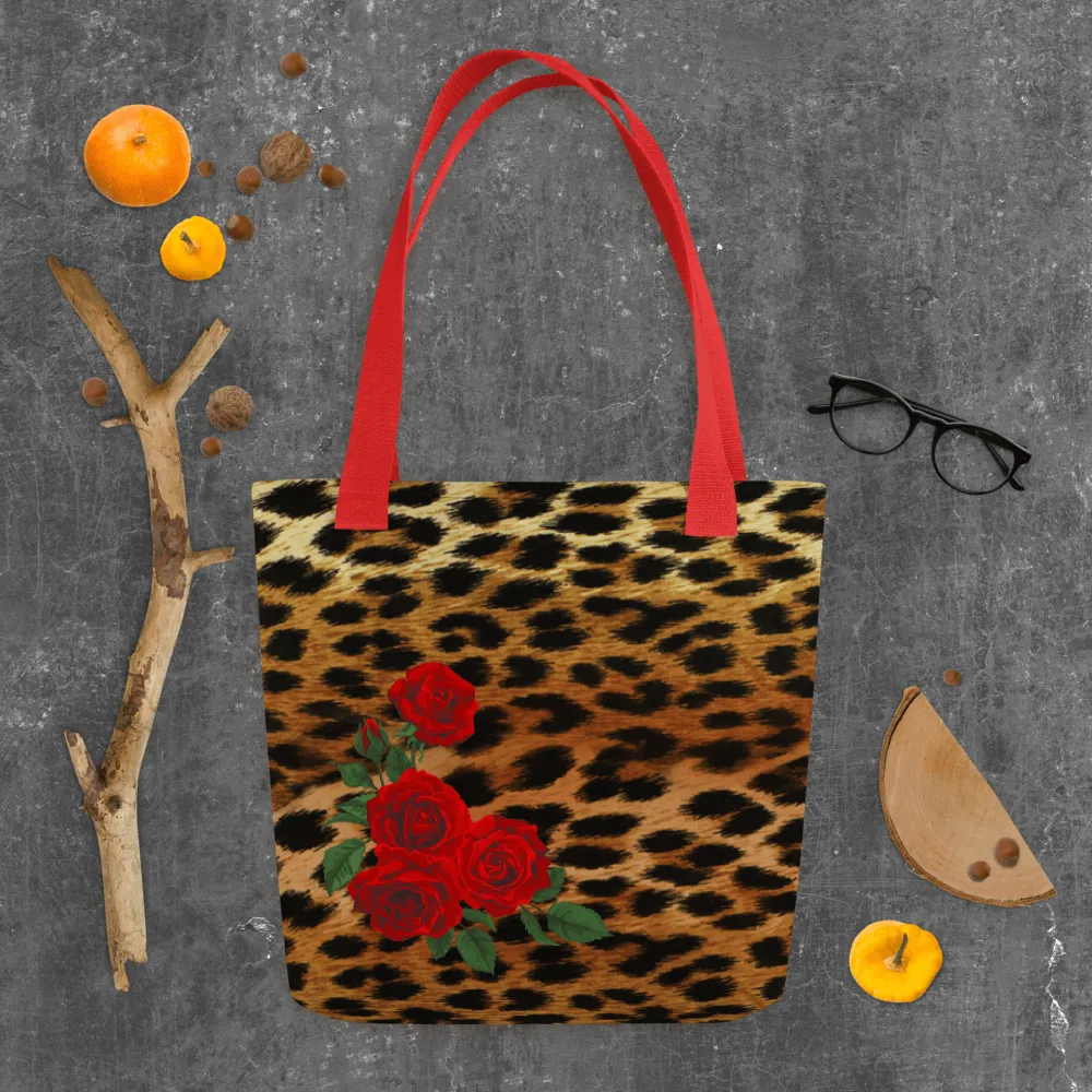 Leopard and Roses Tote