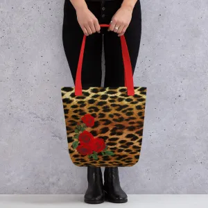 Leopard and Roses Tote