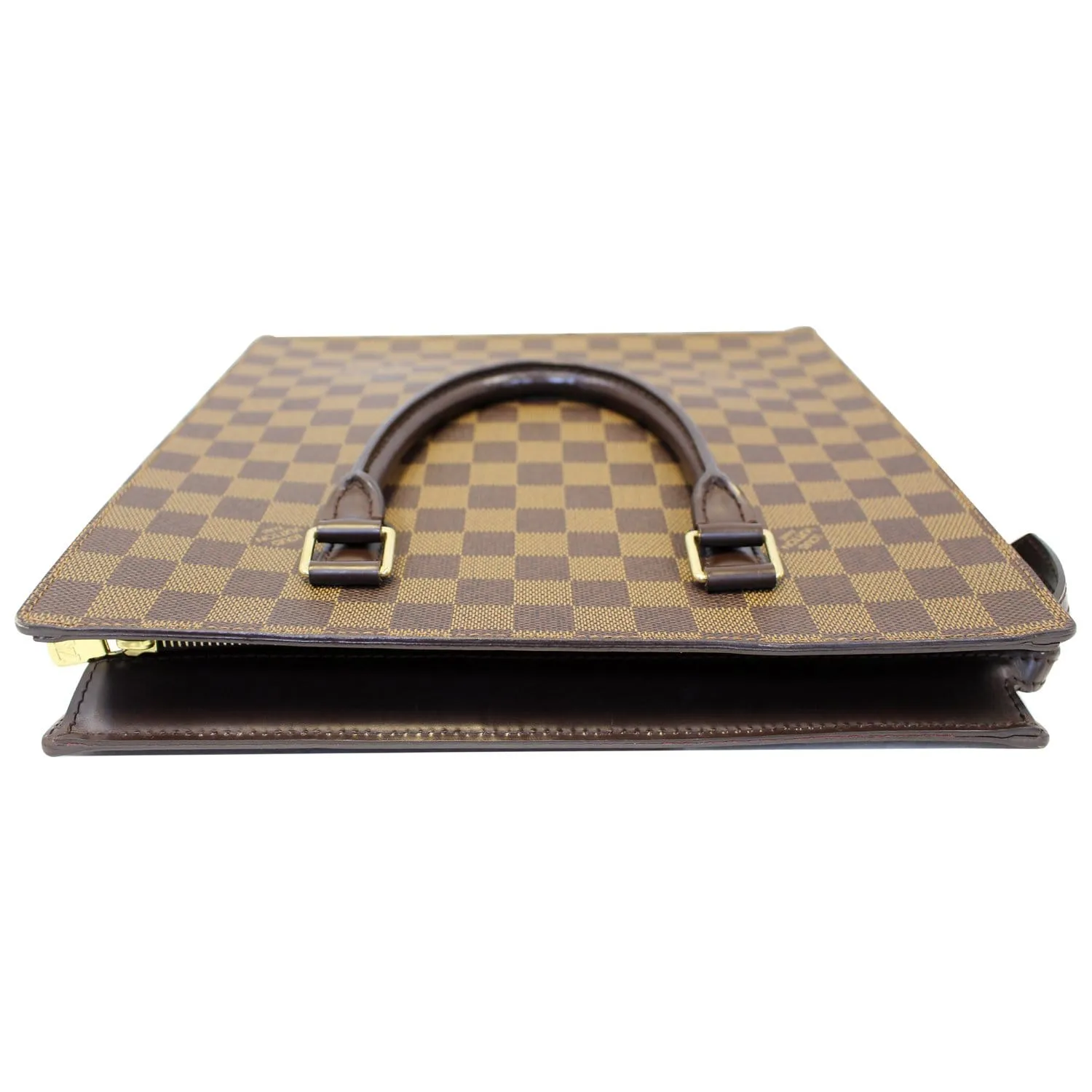 LOUIS VUITTON Damier Canvas Venice Sac-Plat Tote Brown Bag