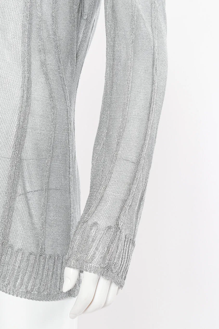 Metallic Cable Knit Cardigan