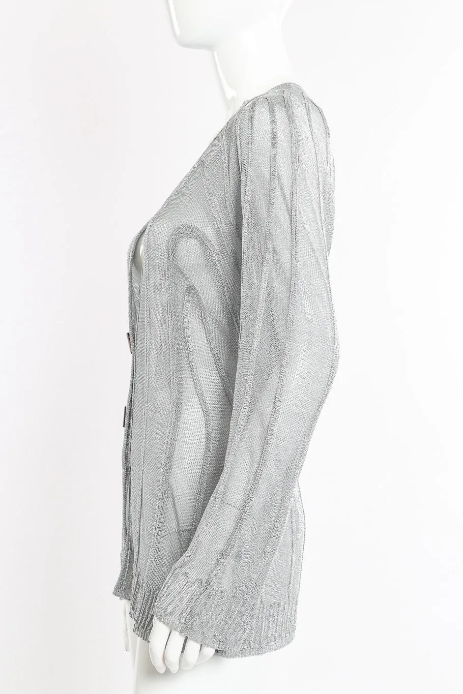 Metallic Cable Knit Cardigan