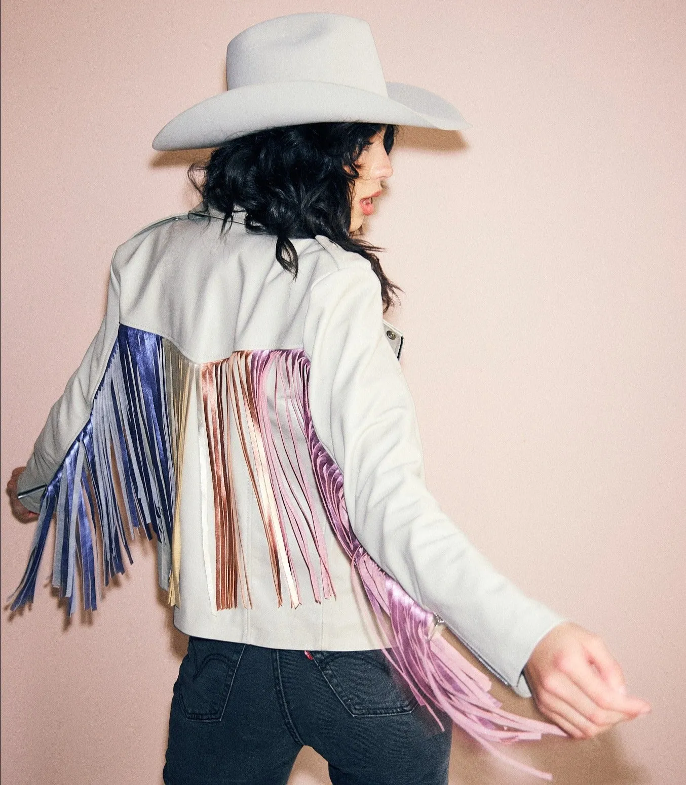 Metallic Dreams Fringe Biker