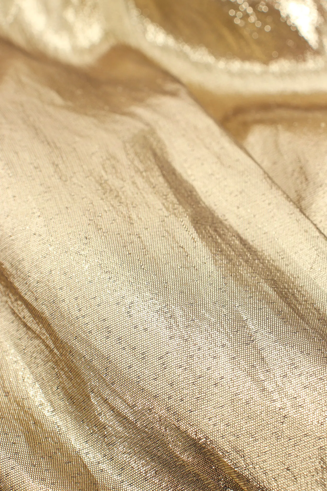 Metallic Lamé Puffer Coat