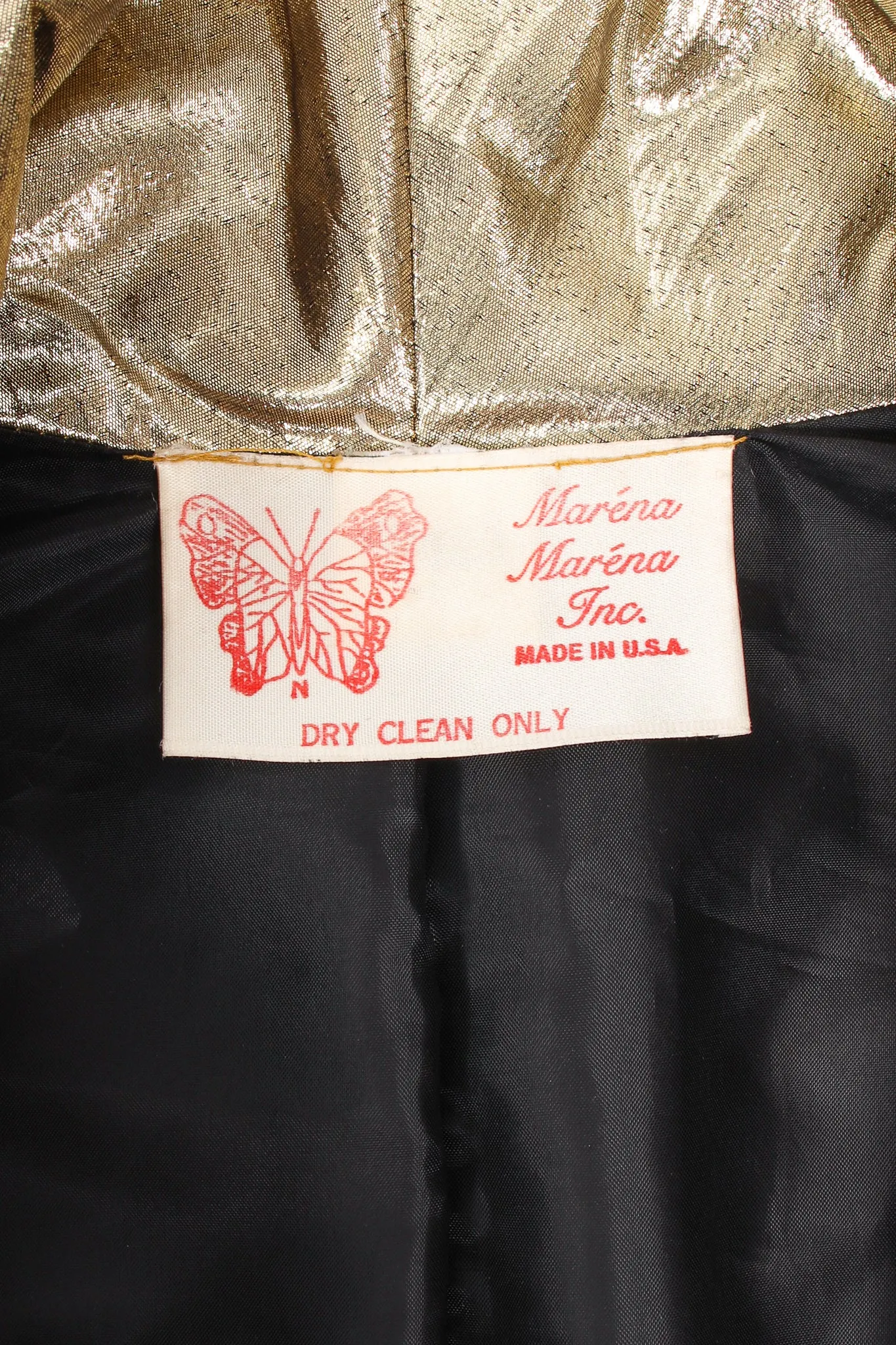 Metallic Lamé Puffer Coat