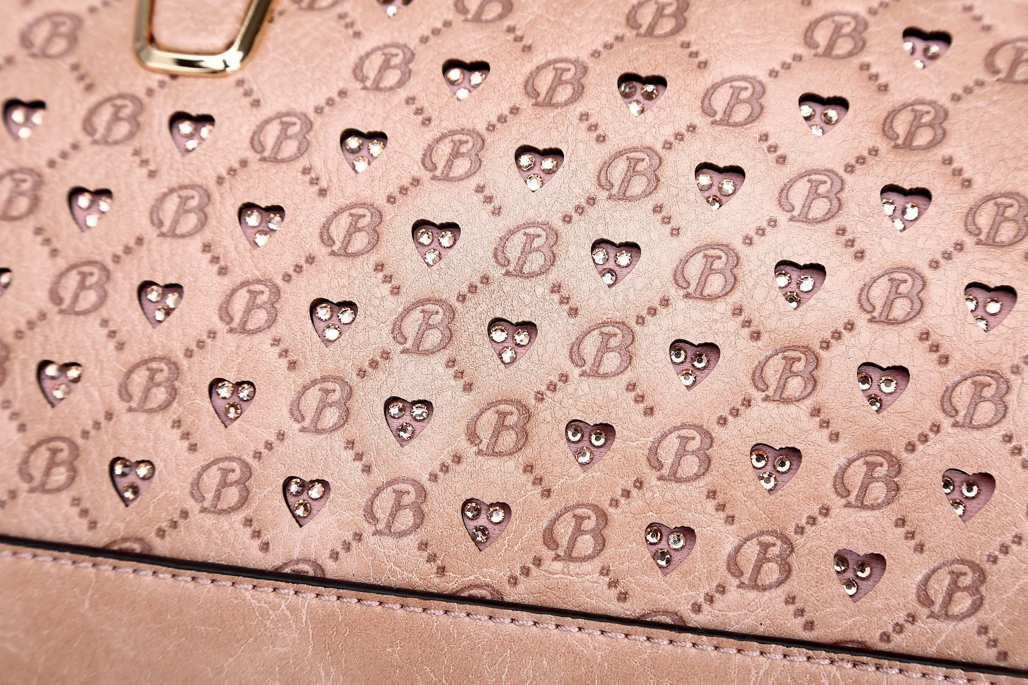 Millionaire Goddess Double Layer Crystal Engraved Dome Satchel [RO3266]