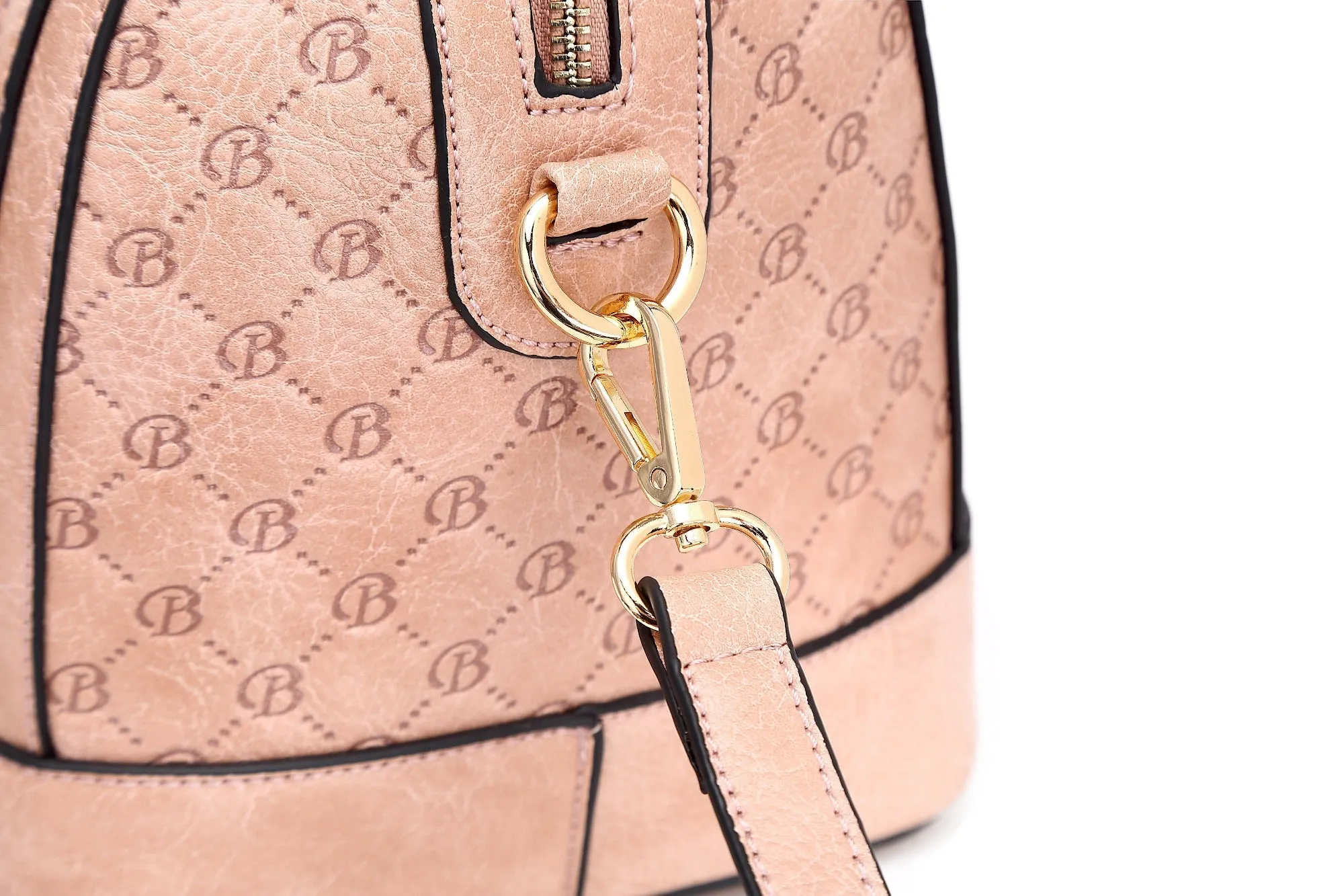 Millionaire Goddess Double Layer Crystal Engraved Dome Satchel [RO3266]
