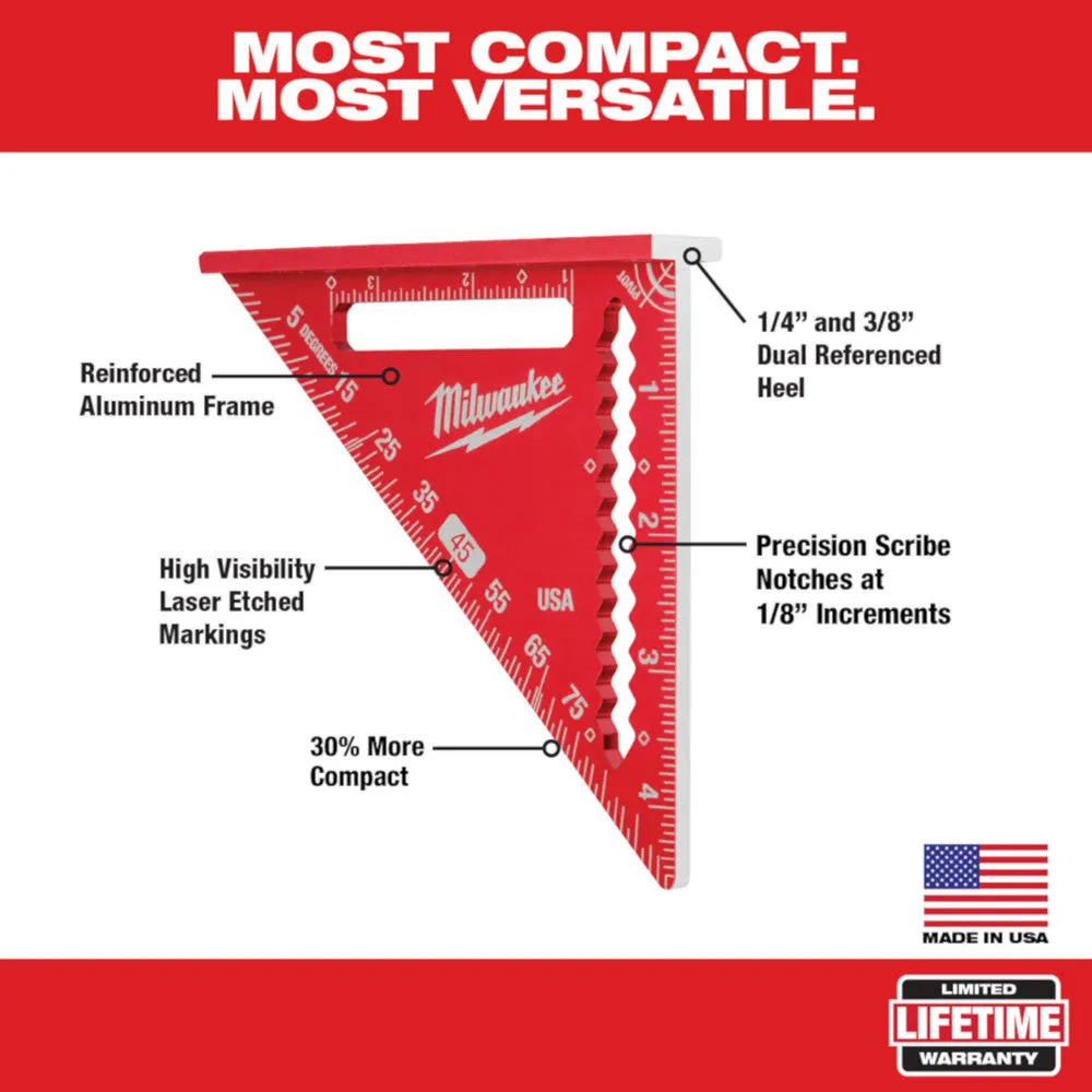 Milwaukee MLSQ070P 7" Rafter Square & 4-1/2" Trim Square Set